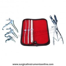 Hegar uterine dilator 3 pieces set,3-4, 7-8, 17-18, mathieu speculum, grave 3pcs